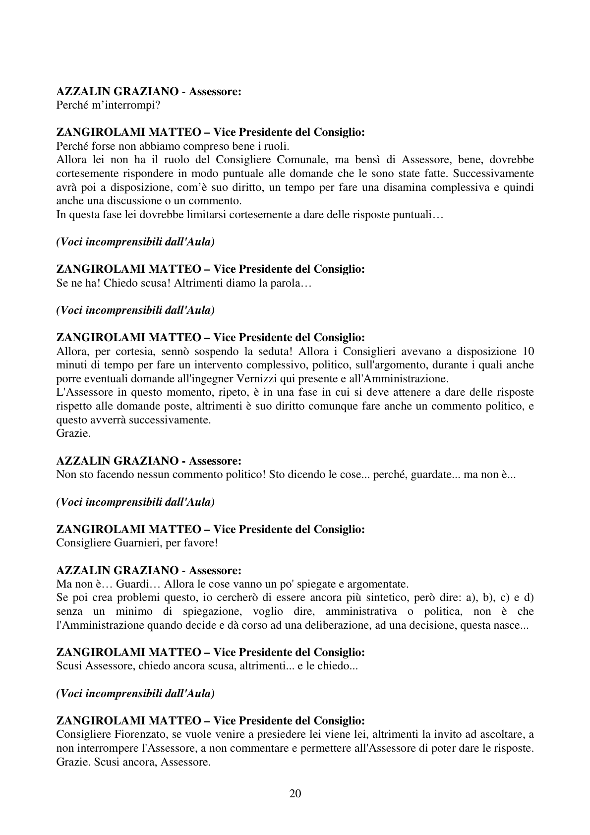Pagina 20 del verbale