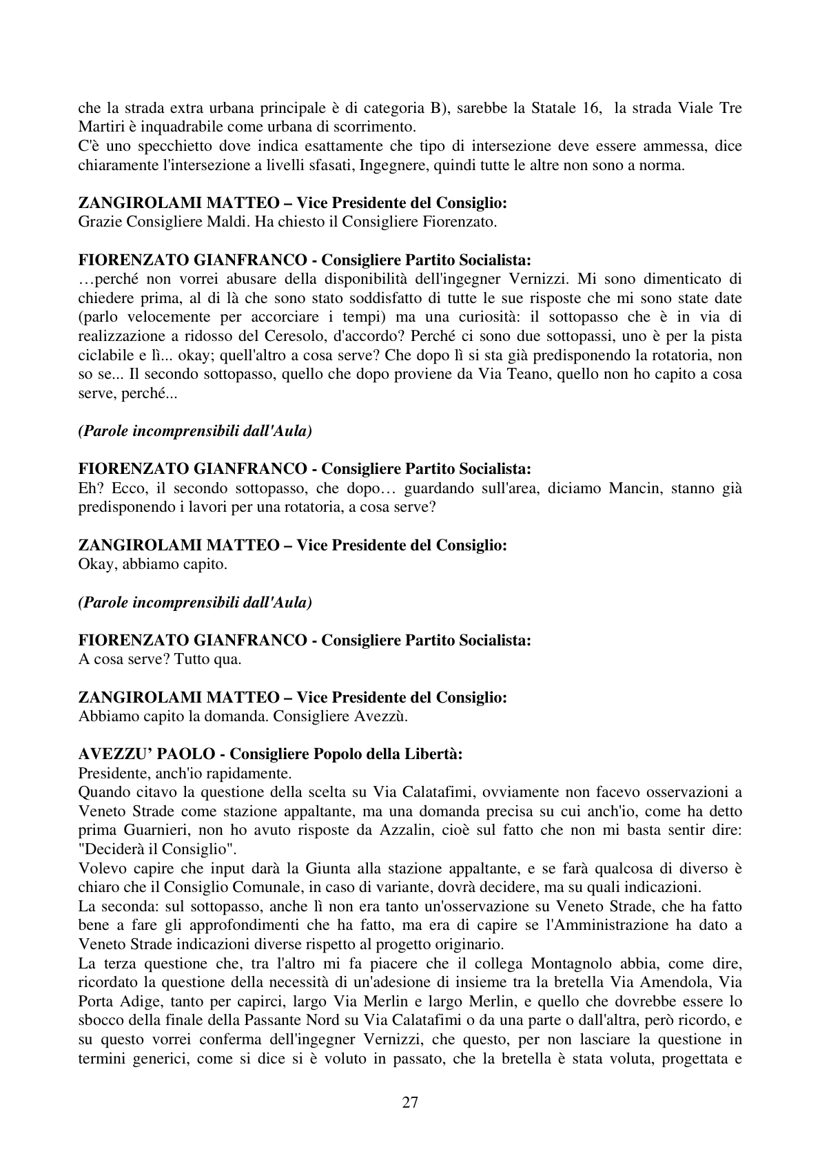 Pagina 27 del verbale