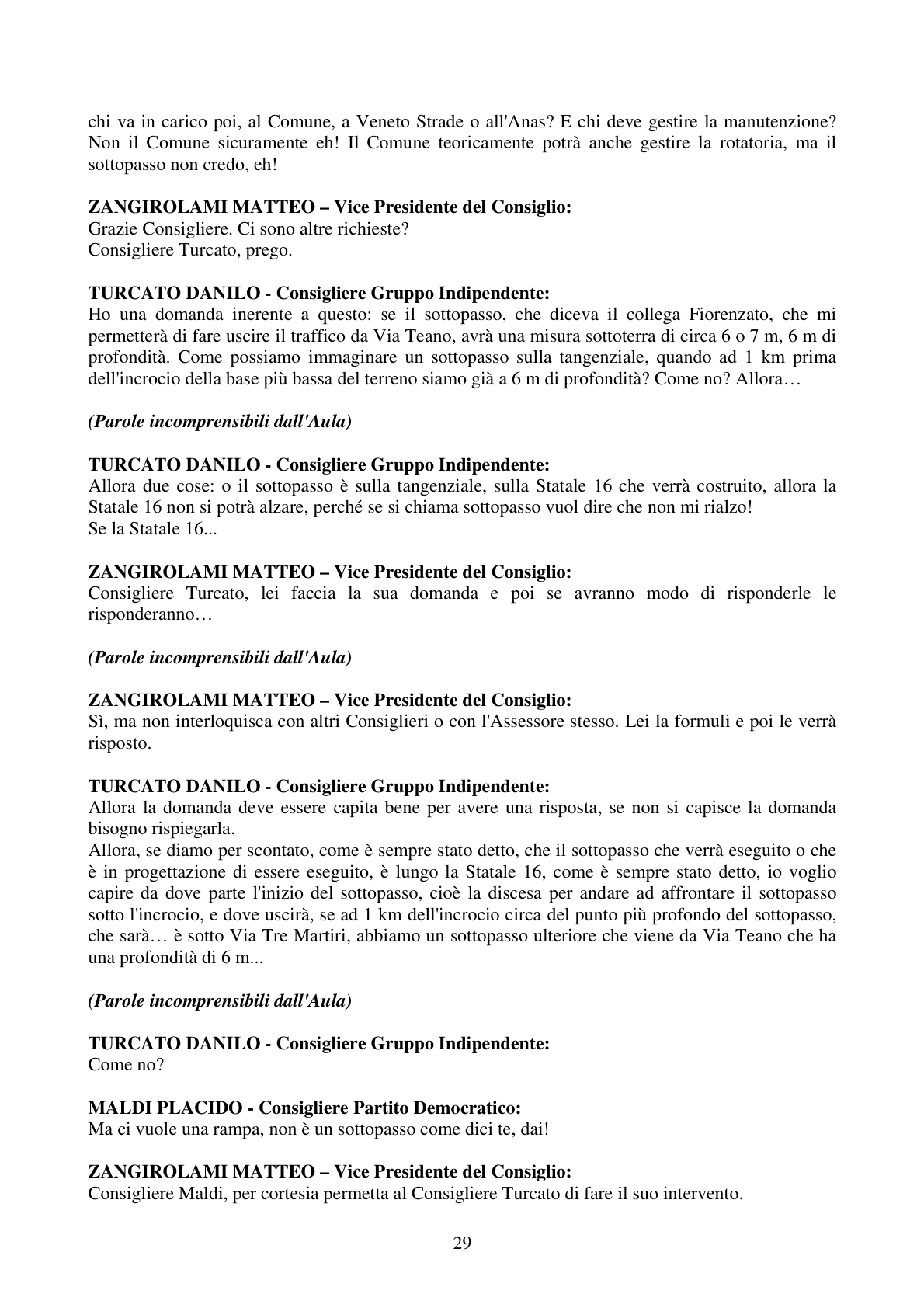 Pagina 29 del verbale