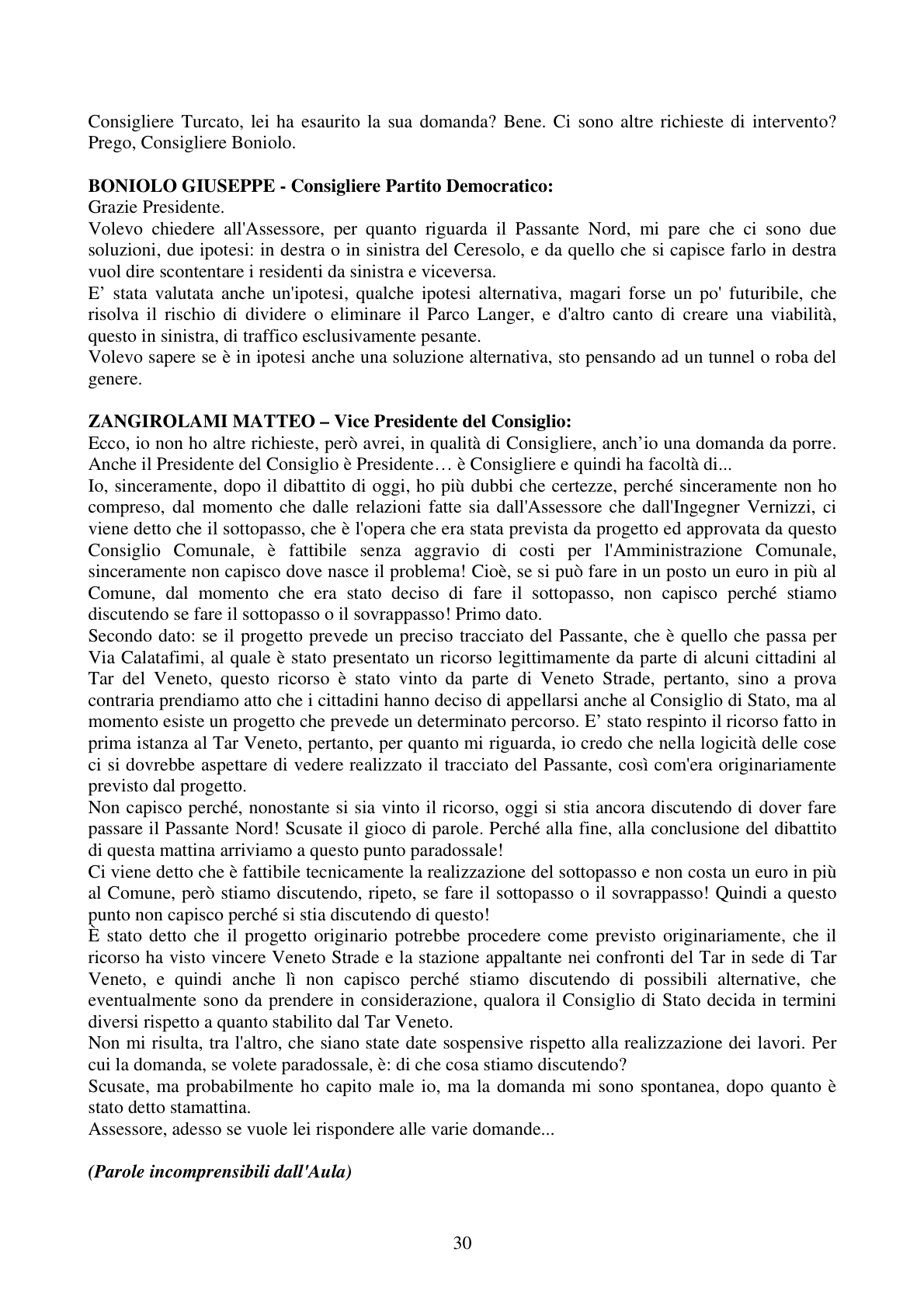 Pagina 30 del verbale