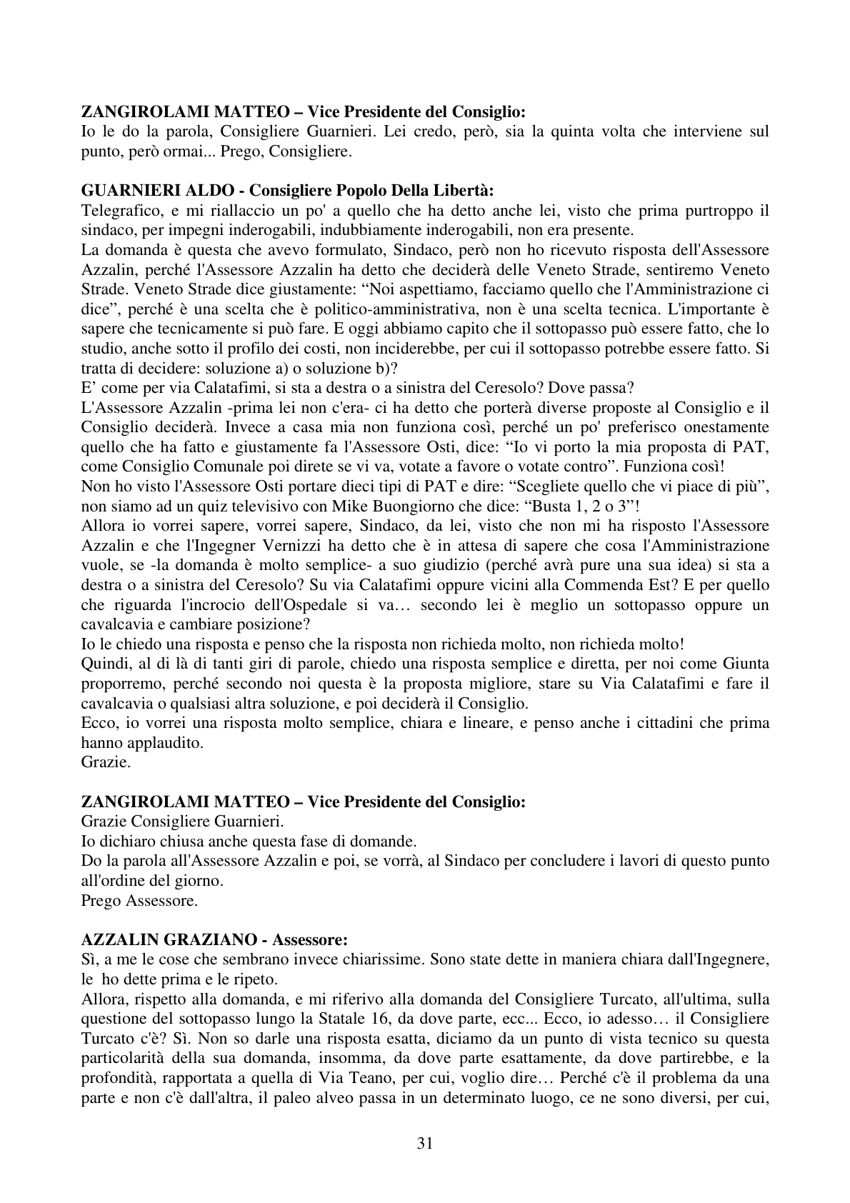 Pagina 31 del verbale
