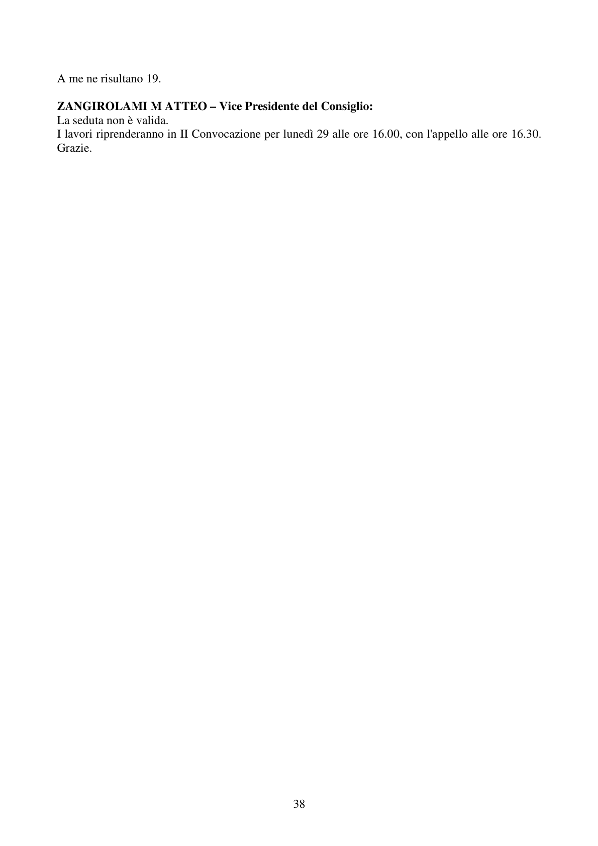 Pagina 38 del verbale