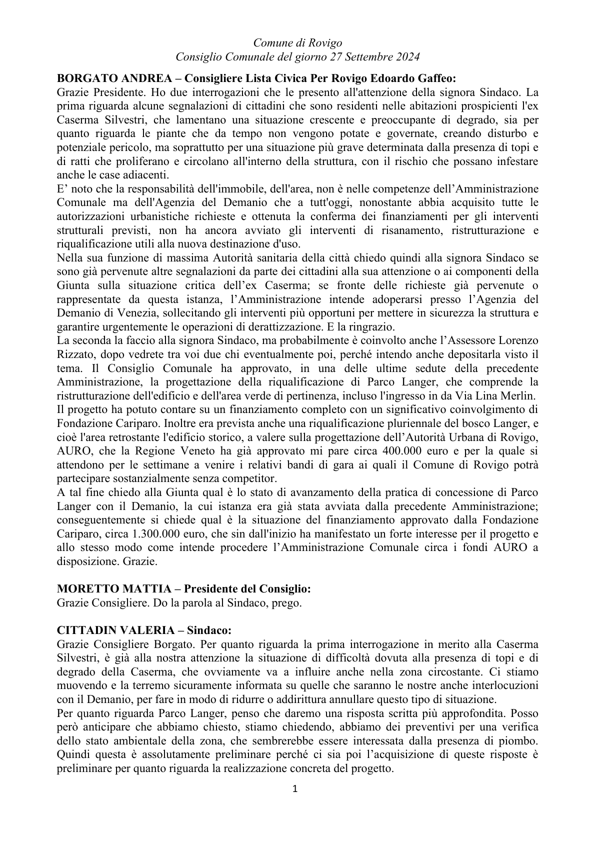 Pagina 10 del verbale