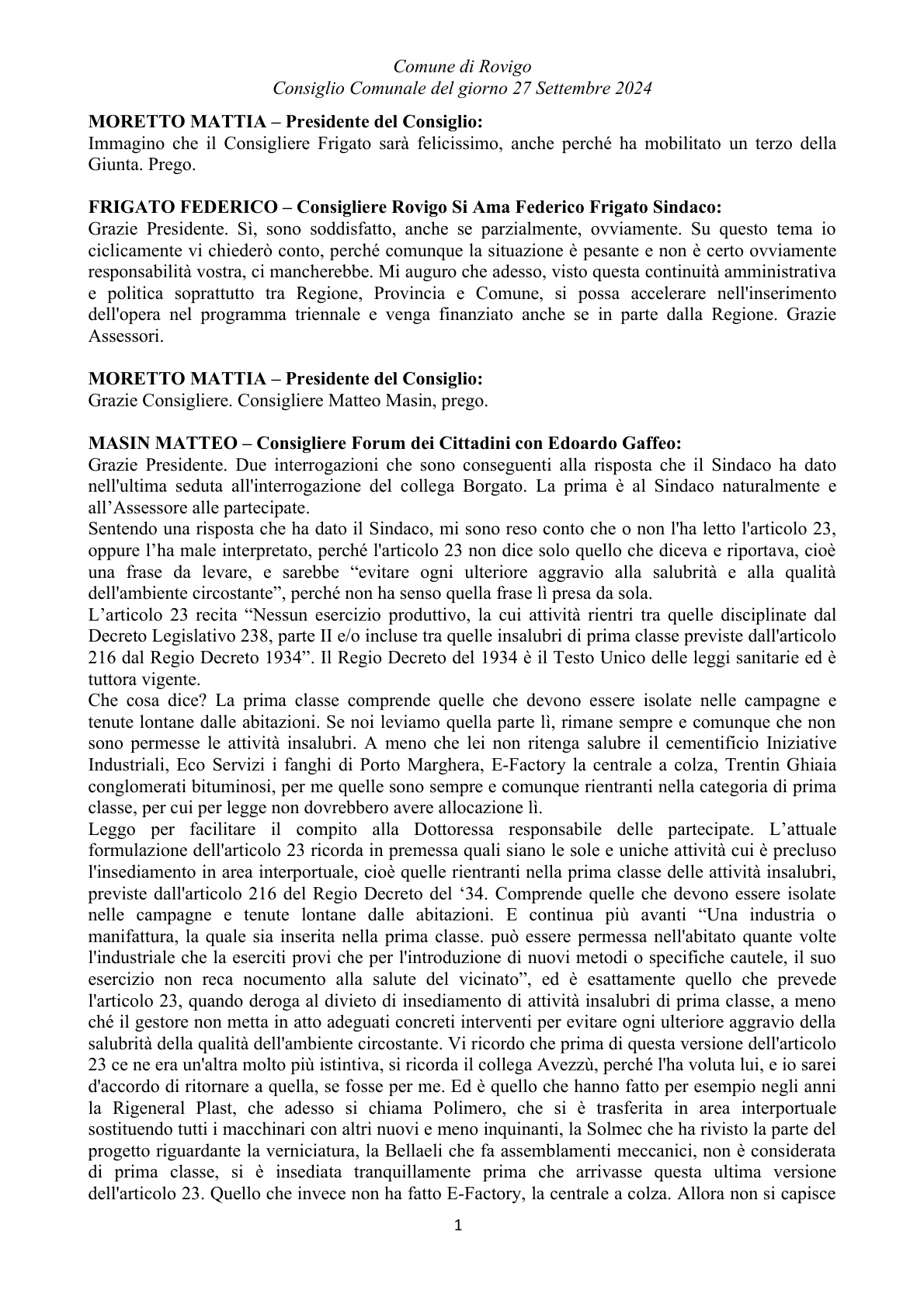 Pagina 15 del verbale