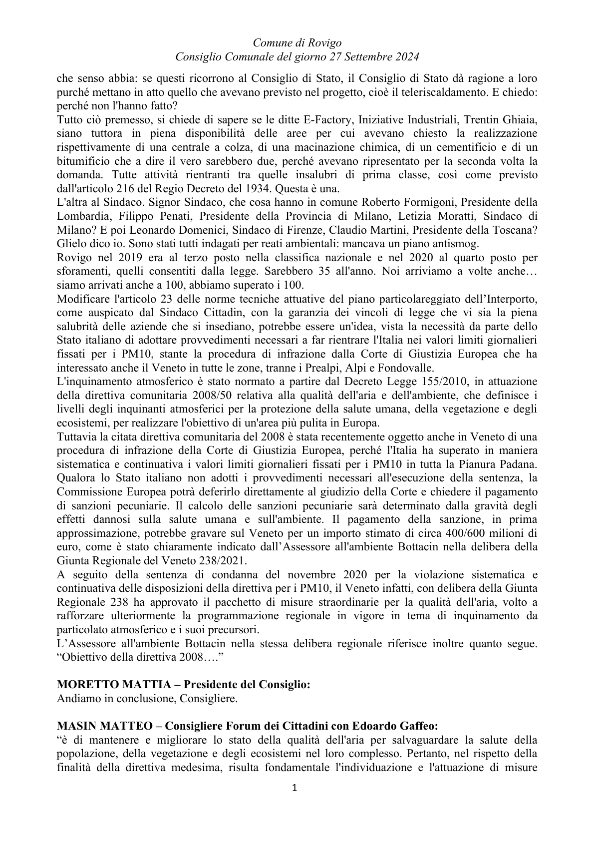Pagina 16 del verbale