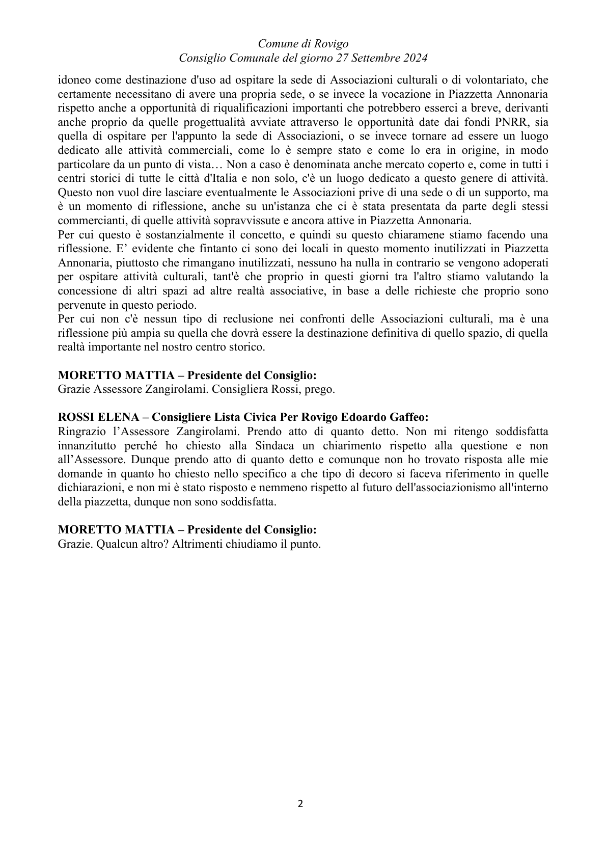Pagina 20 del verbale