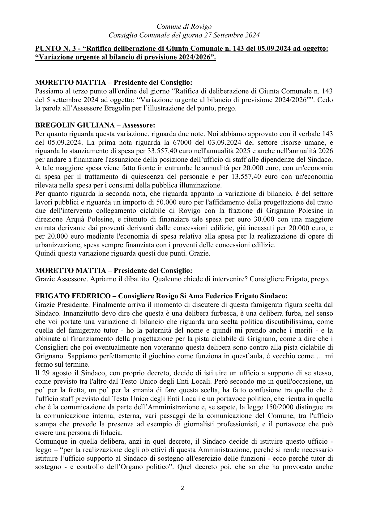 Pagina 21 del verbale