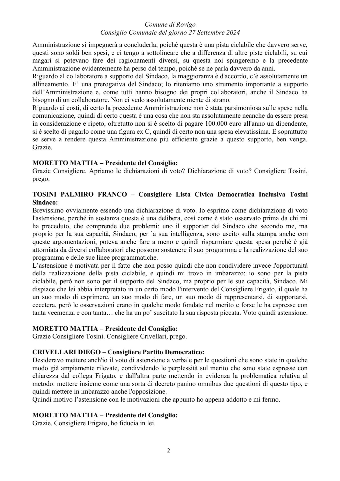 Pagina 26 del verbale
