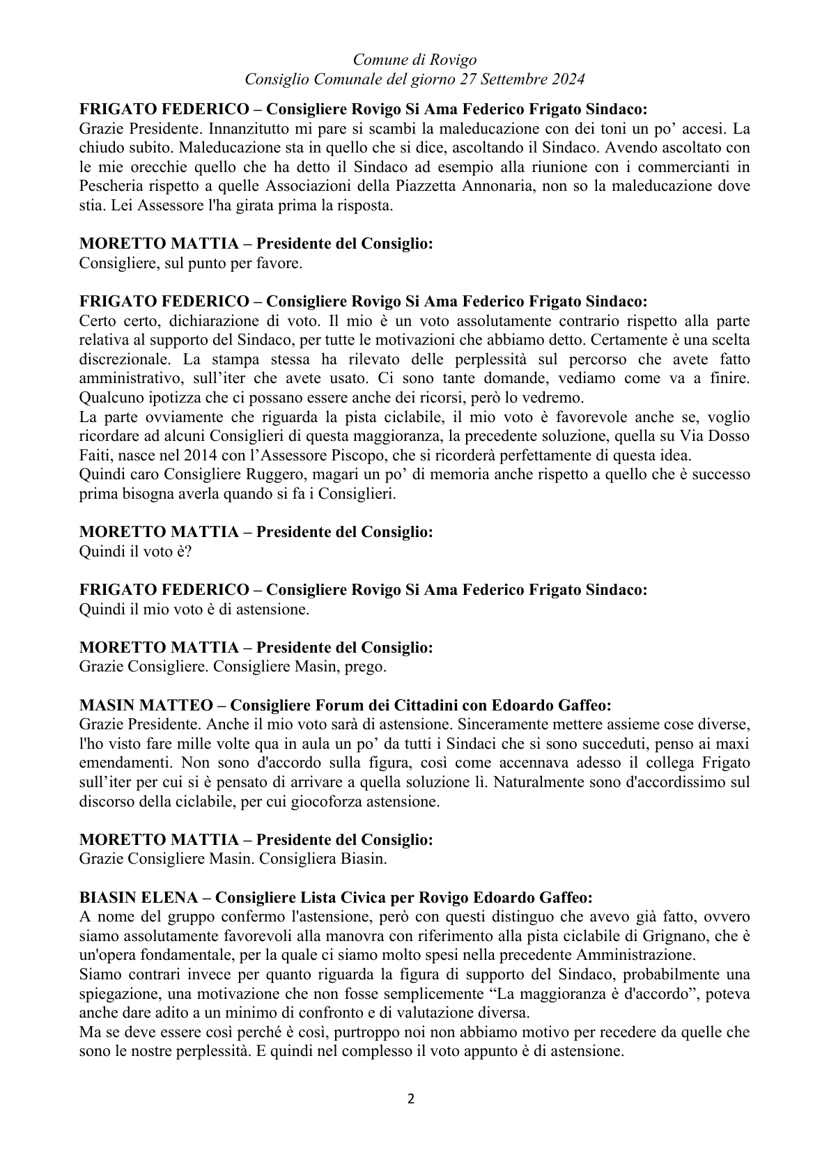 Pagina 27 del verbale