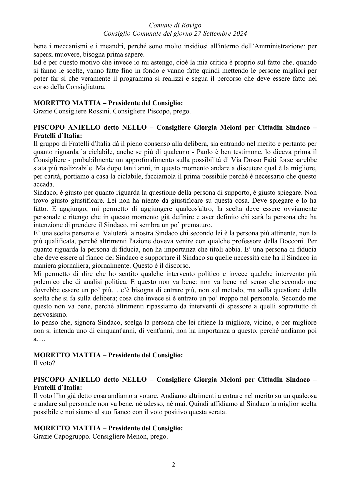 Pagina 29 del verbale
