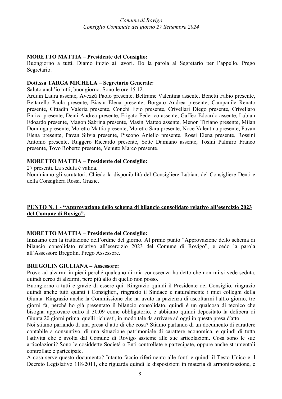 Pagina 3 del verbale