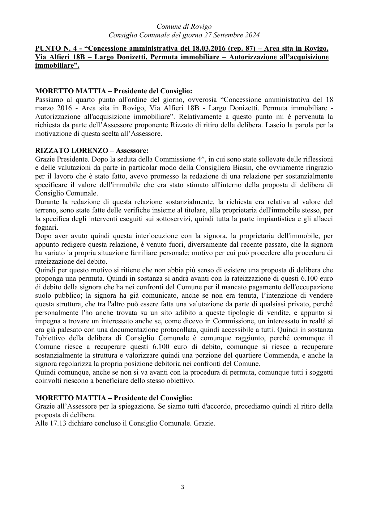 Pagina 31 del verbale