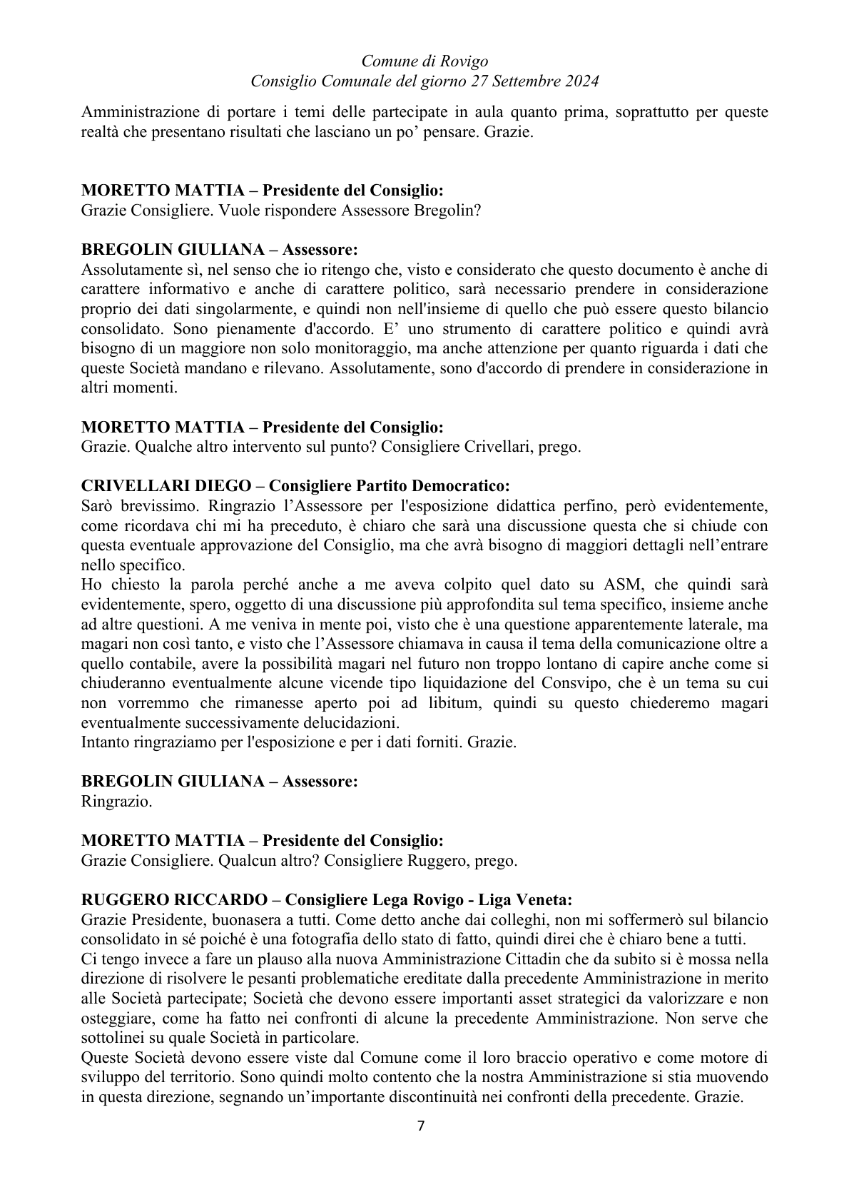 Pagina 7 del verbale