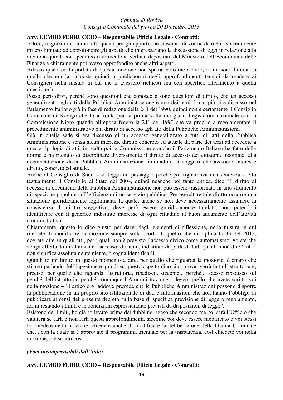 Pagina 19 del verbale