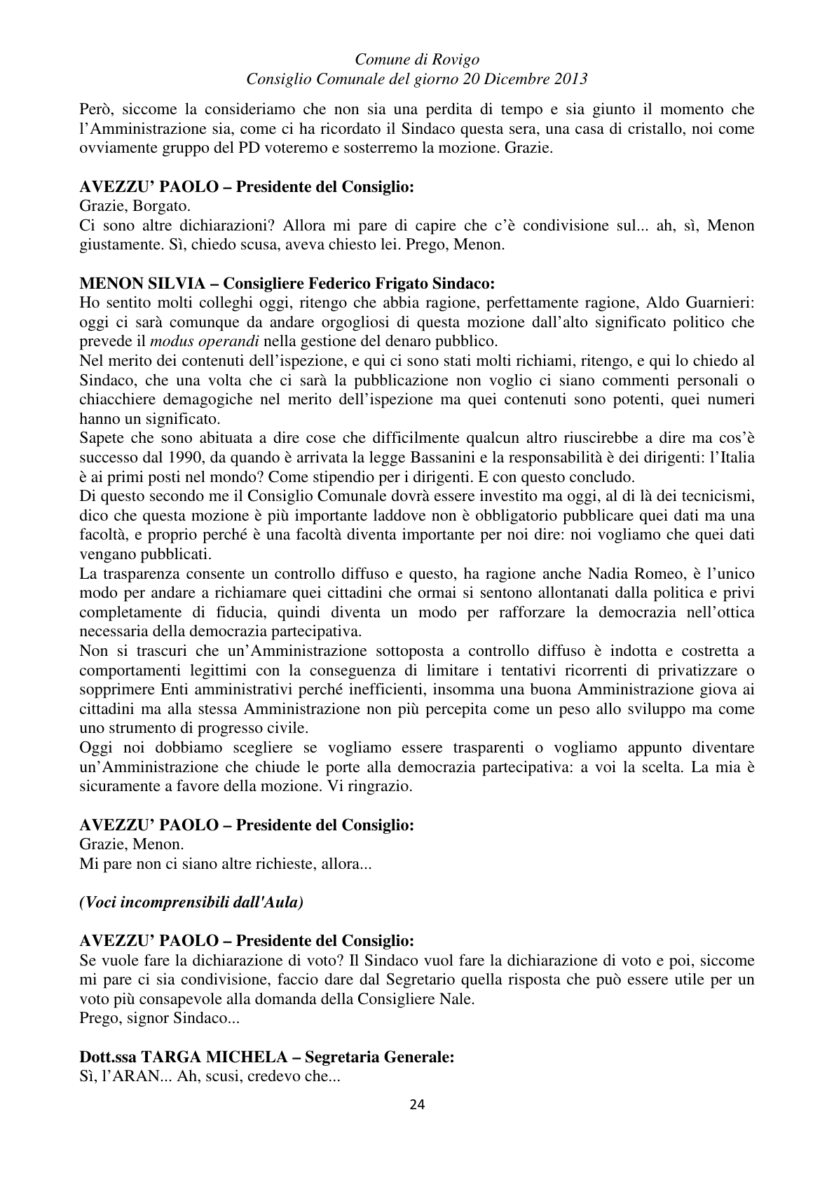 Pagina 24 del verbale