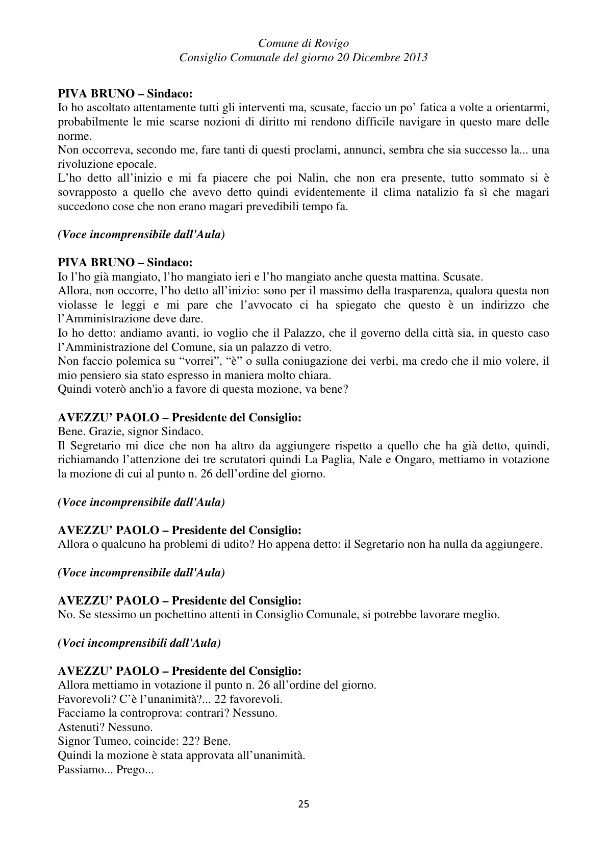Pagina 25 del verbale