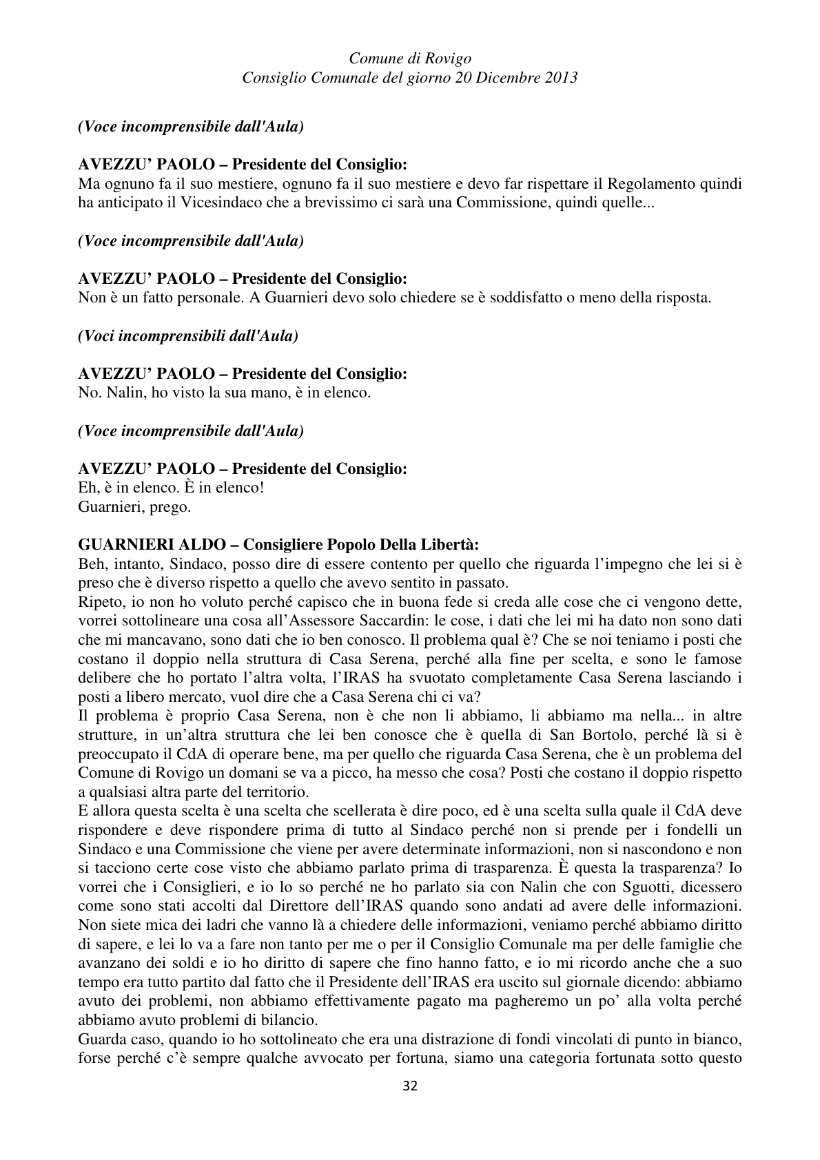 Pagina 32 del verbale