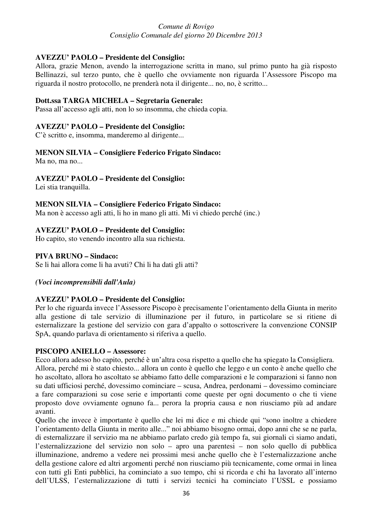 Pagina 36 del verbale