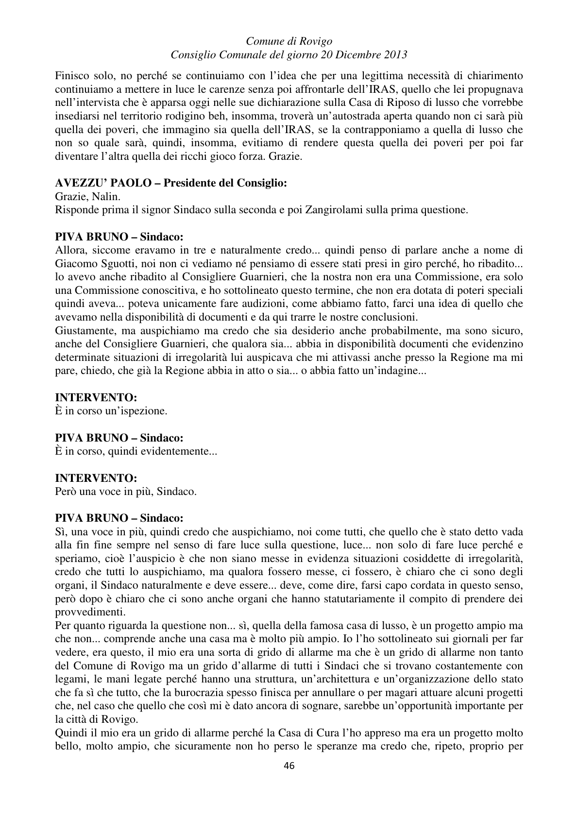 Pagina 46 del verbale