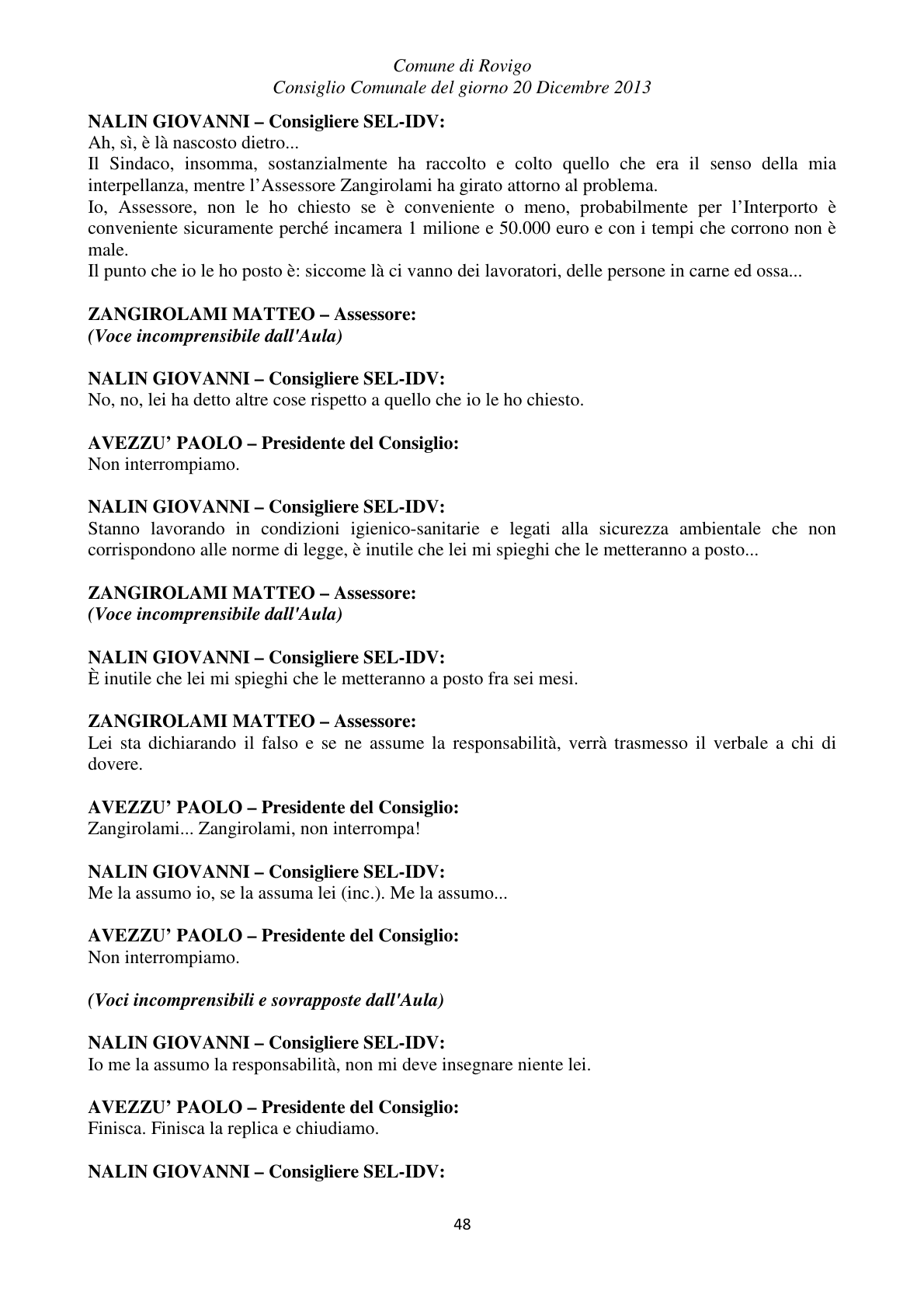 Pagina 48 del verbale