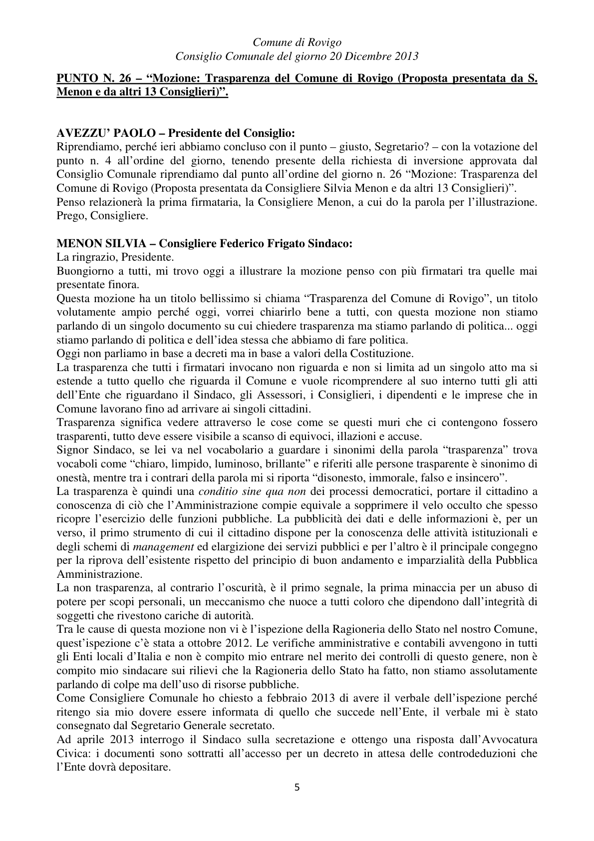 Pagina 5 del verbale
