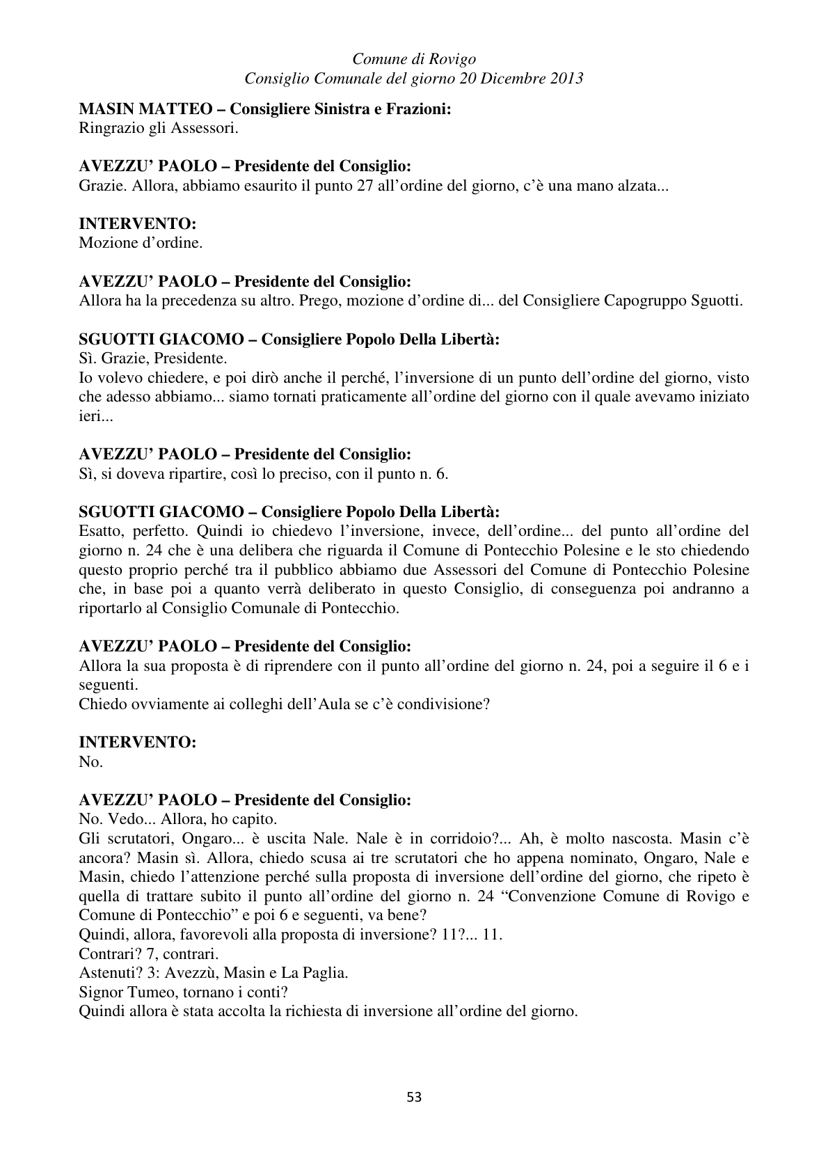 Pagina 53 del verbale