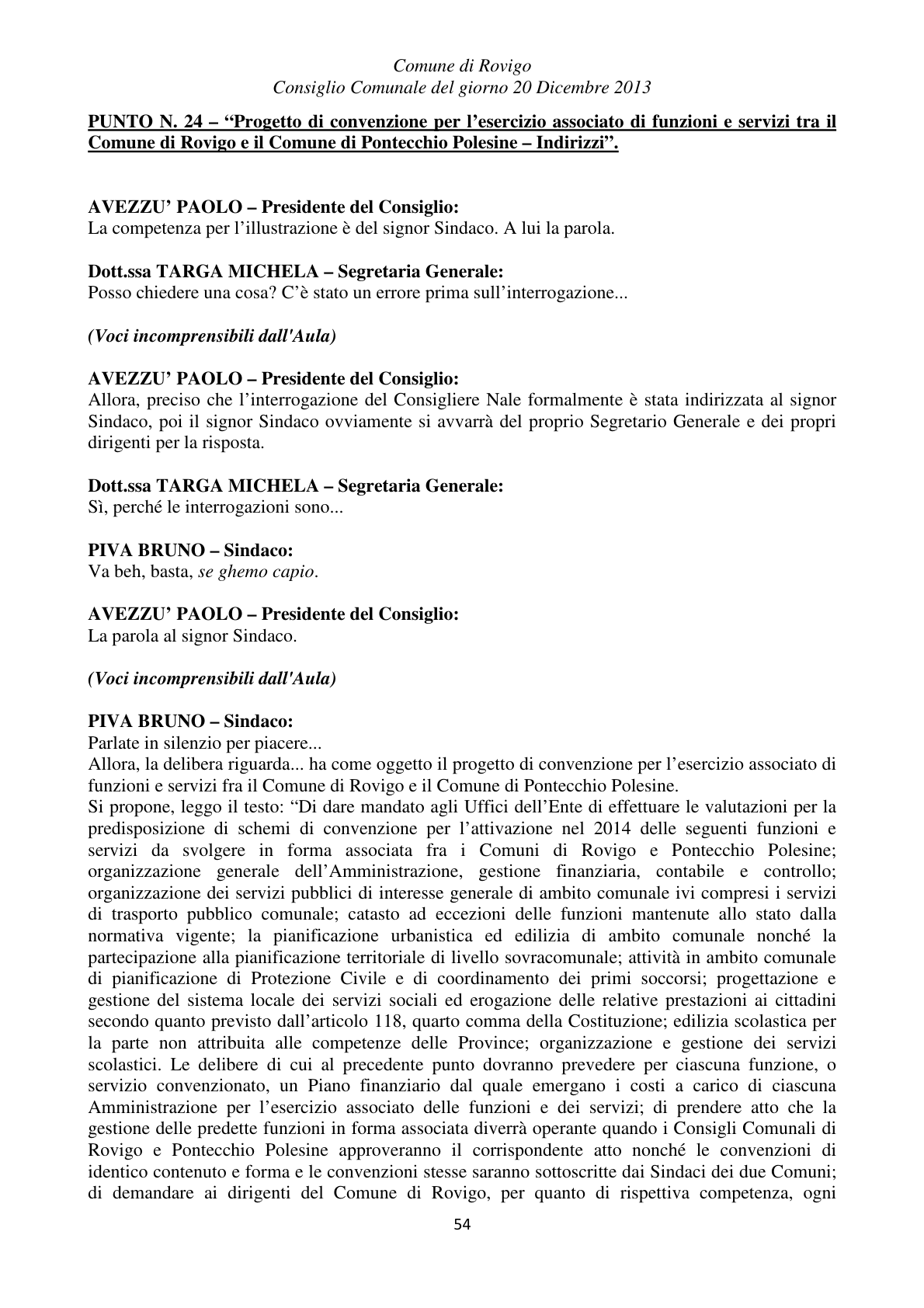 Pagina 54 del verbale
