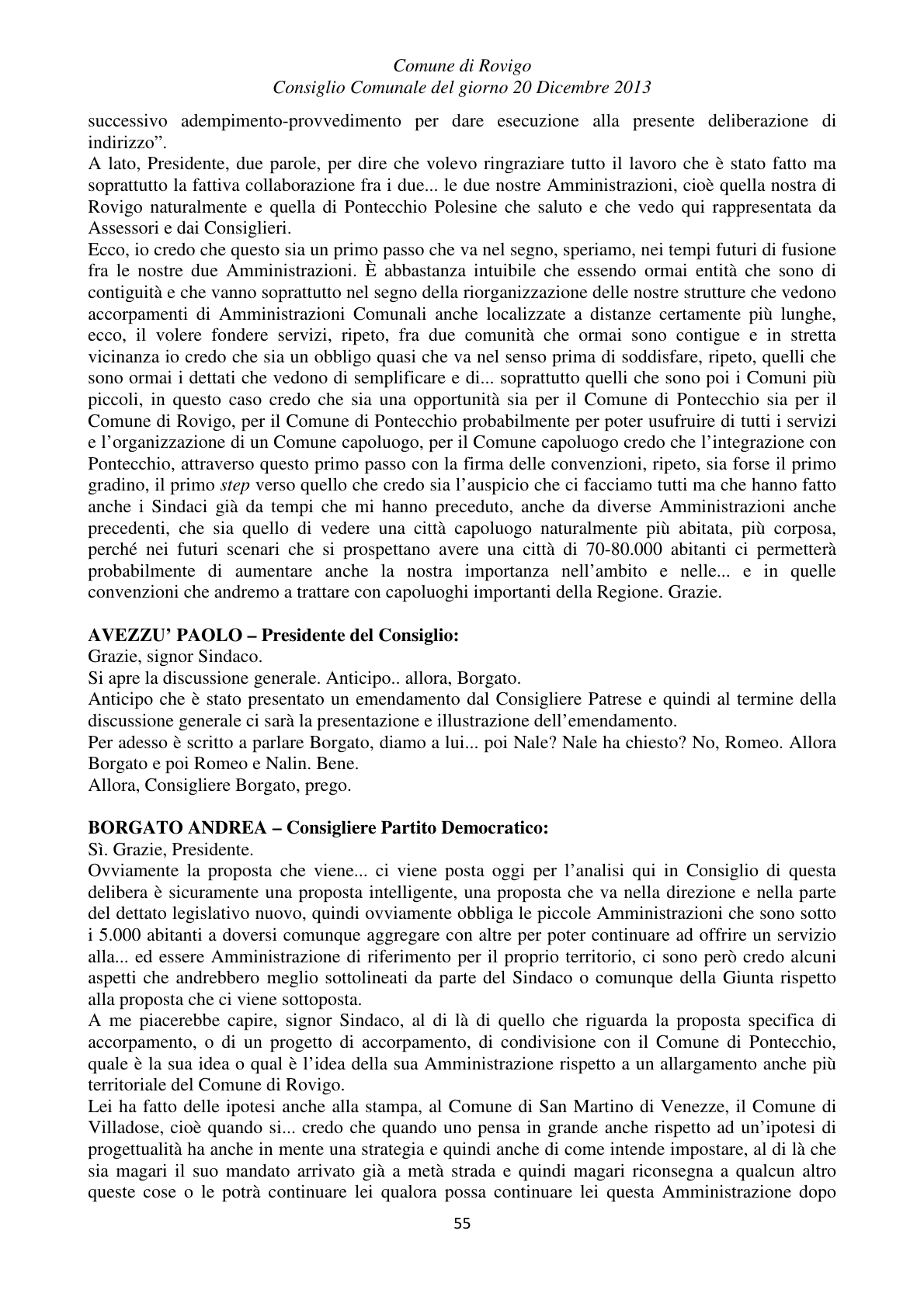 Pagina 55 del verbale