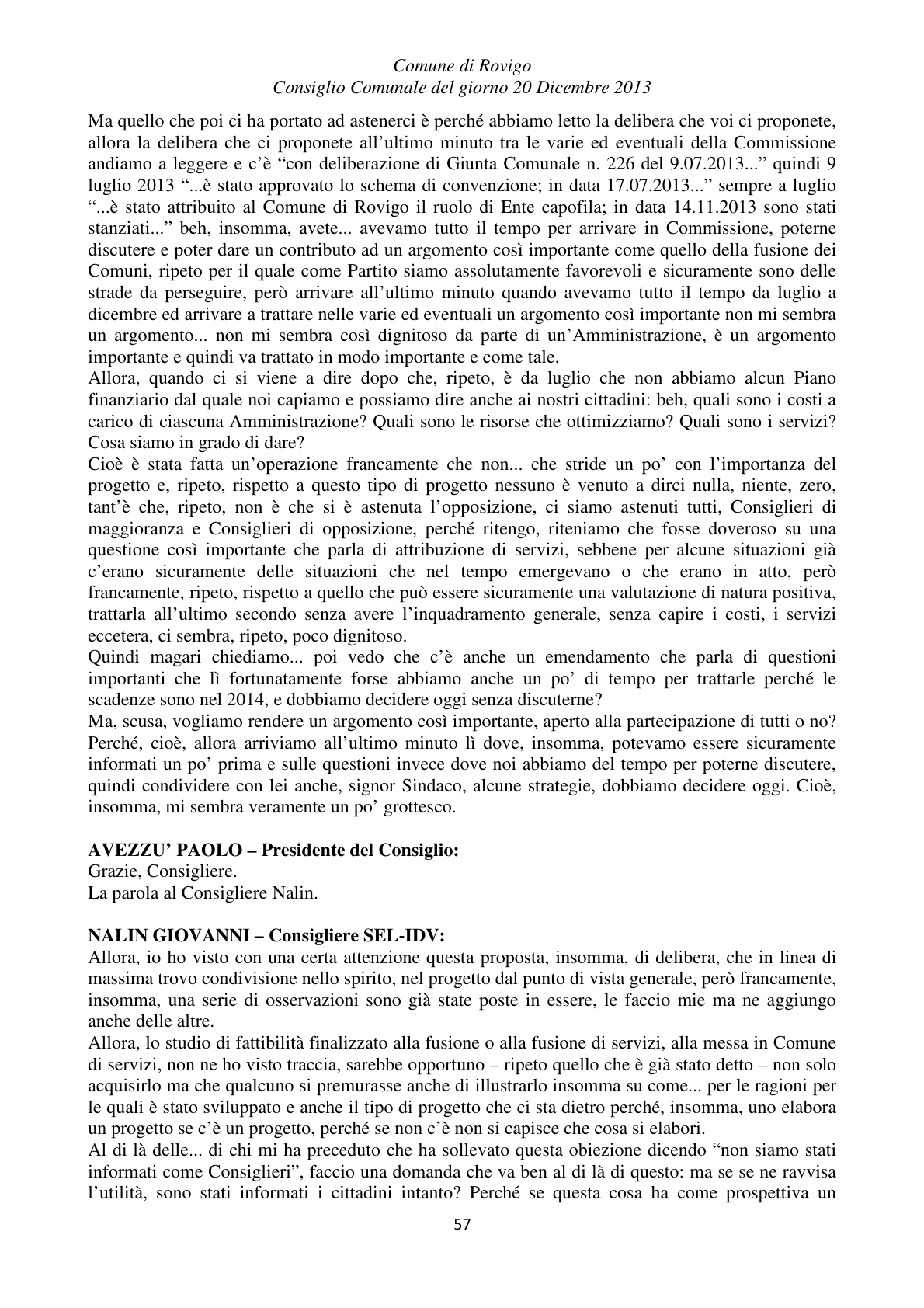 Pagina 57 del verbale