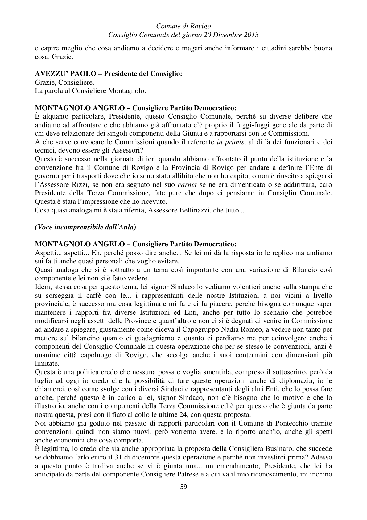 Pagina 59 del verbale