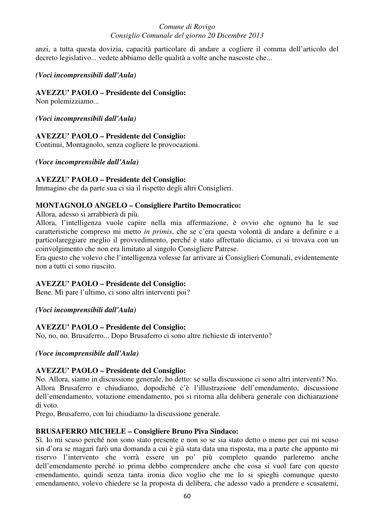 Pagina 60 del verbale