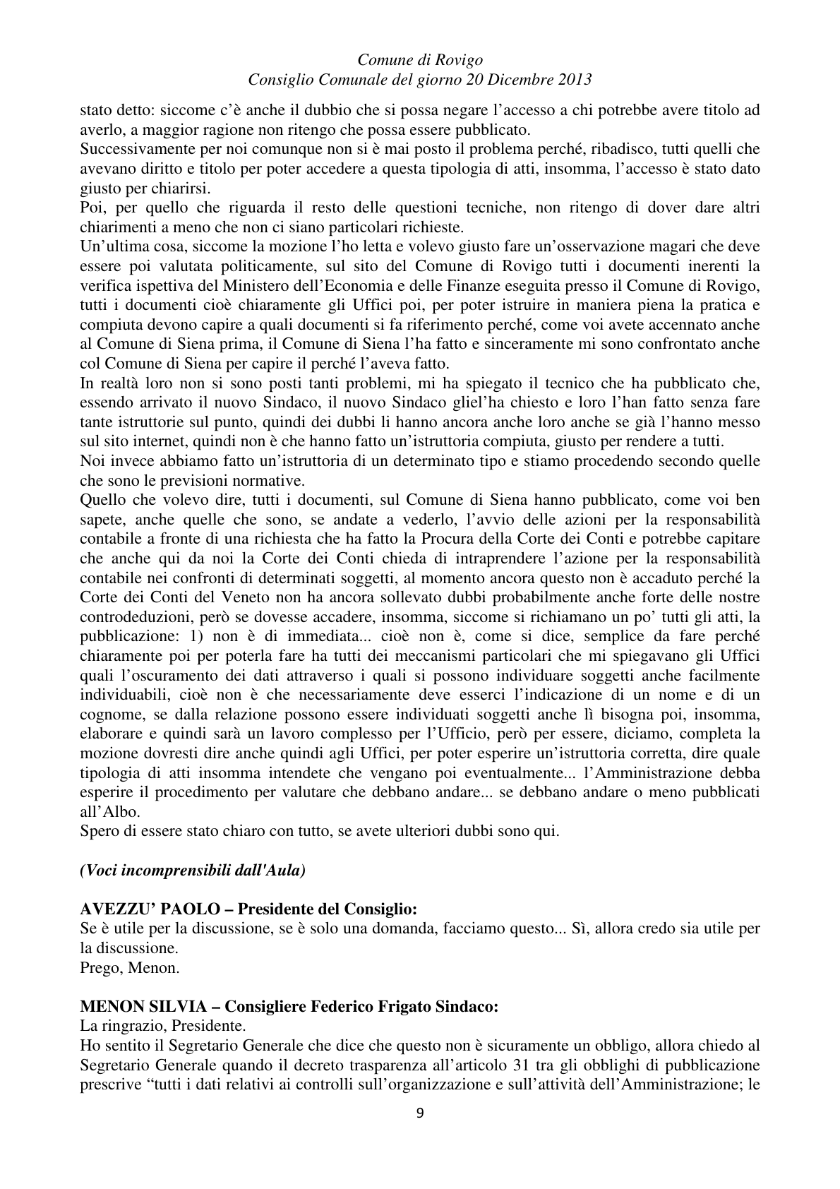 Pagina 9 del verbale