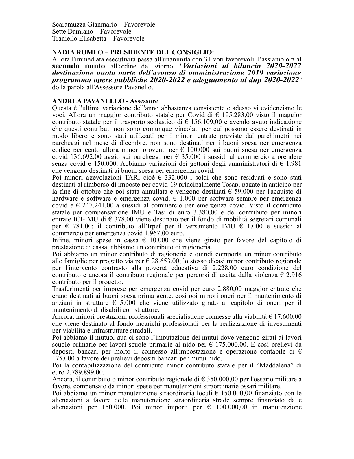 Pagina 10 del verbale