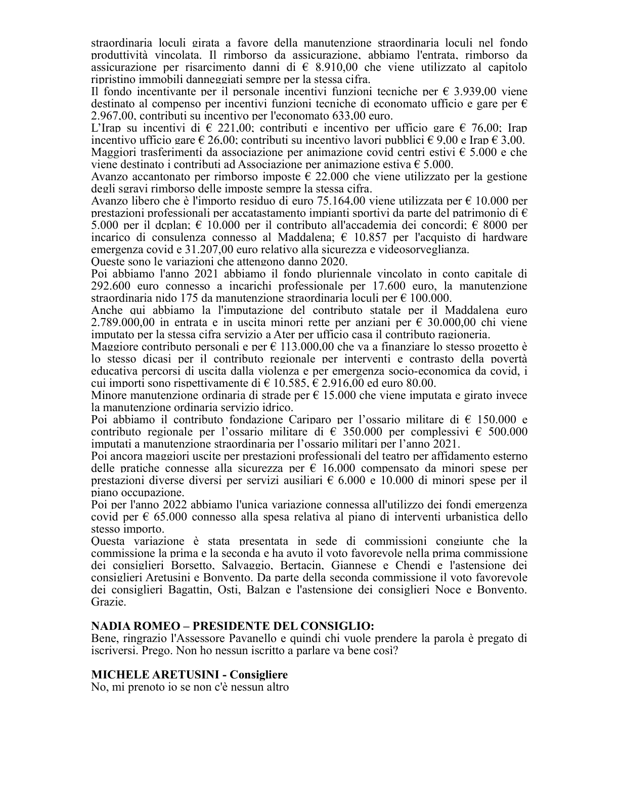 Pagina 11 del verbale