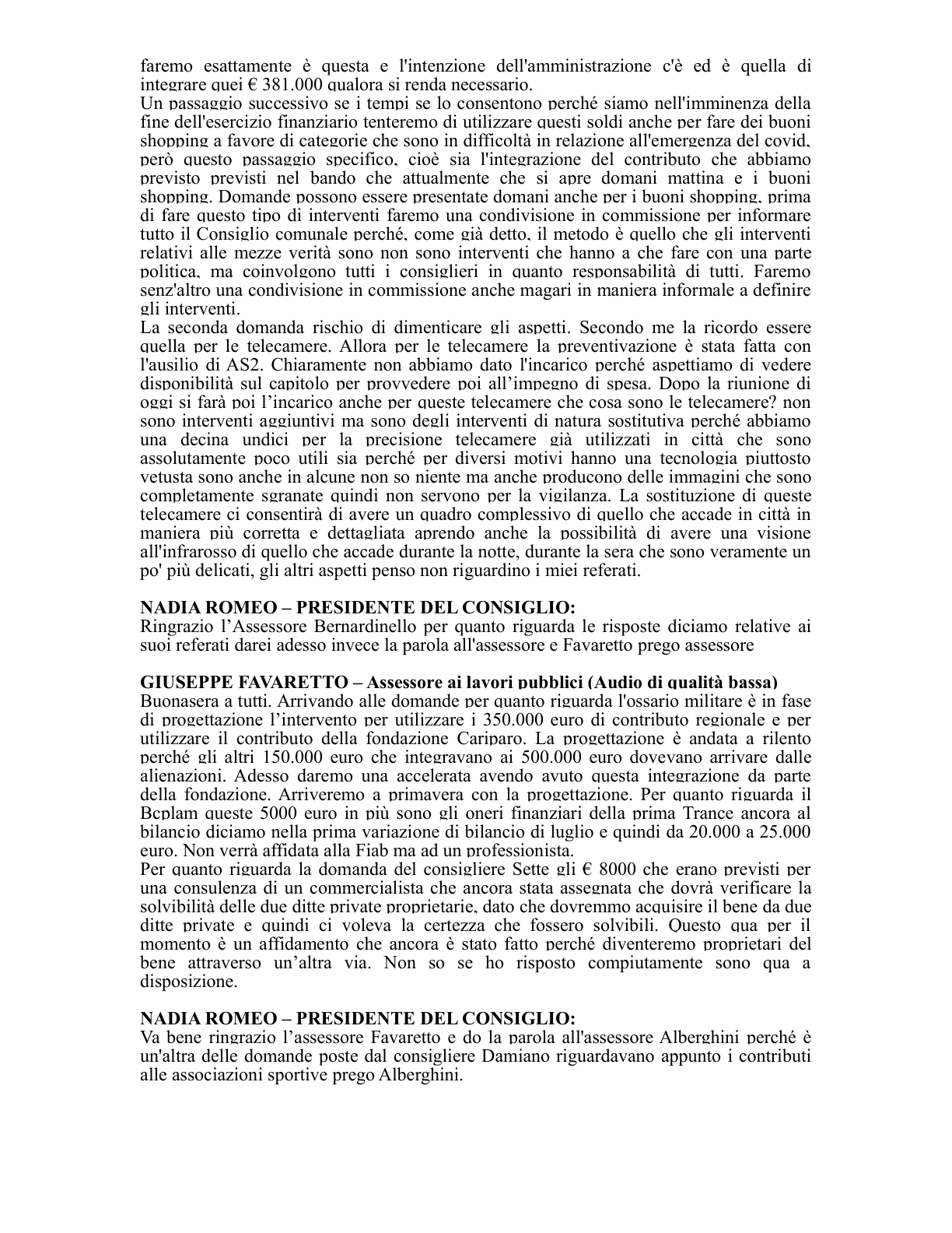 Pagina 13 del verbale
