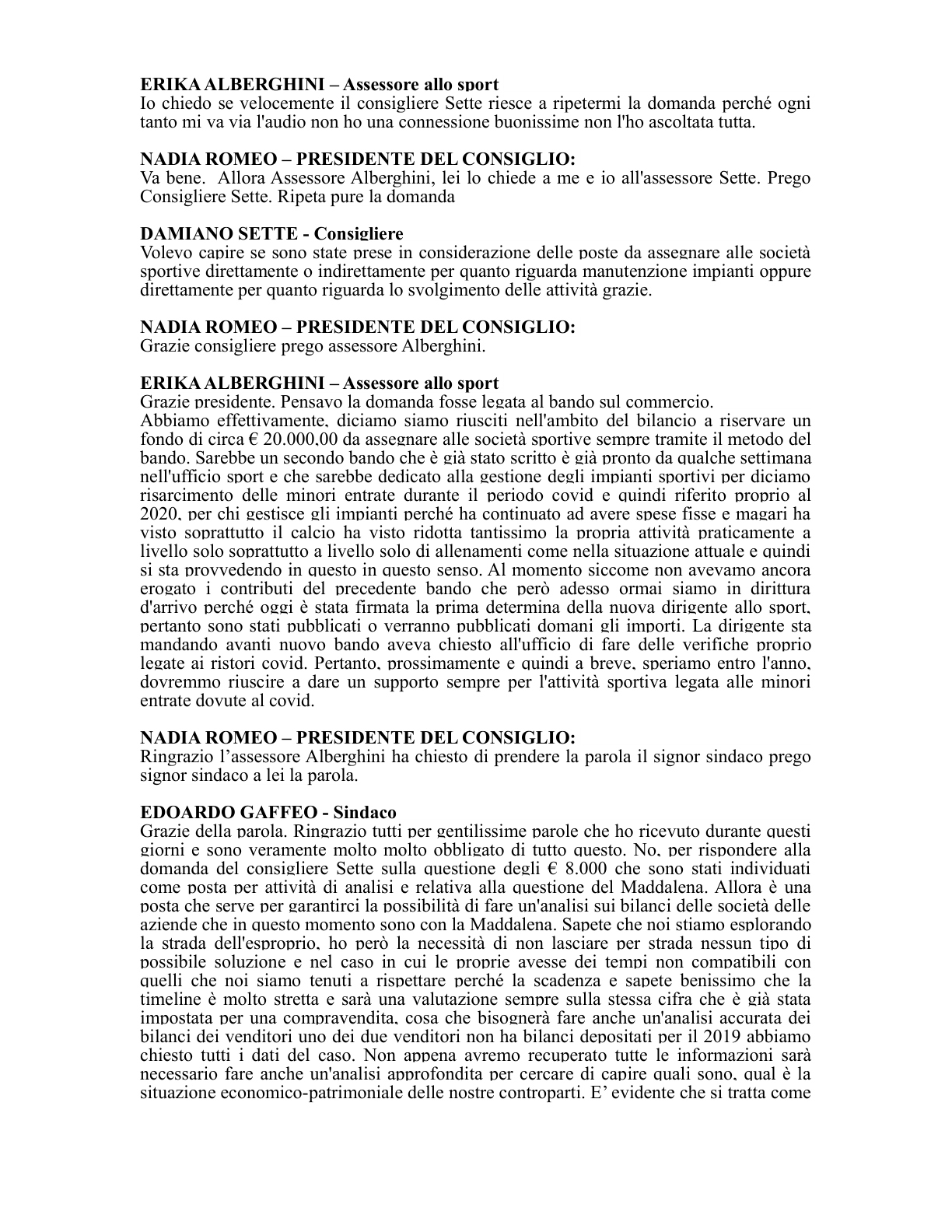Pagina 14 del verbale