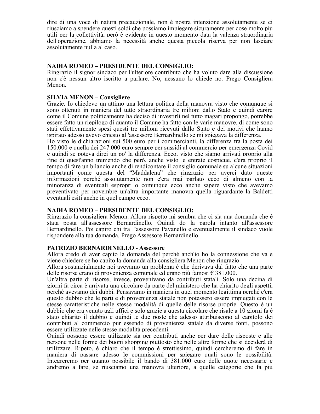 Pagina 15 del verbale