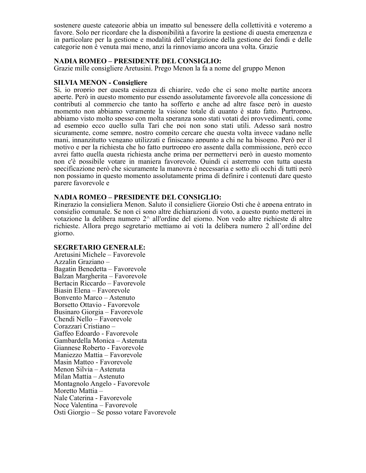 Pagina 17 del verbale