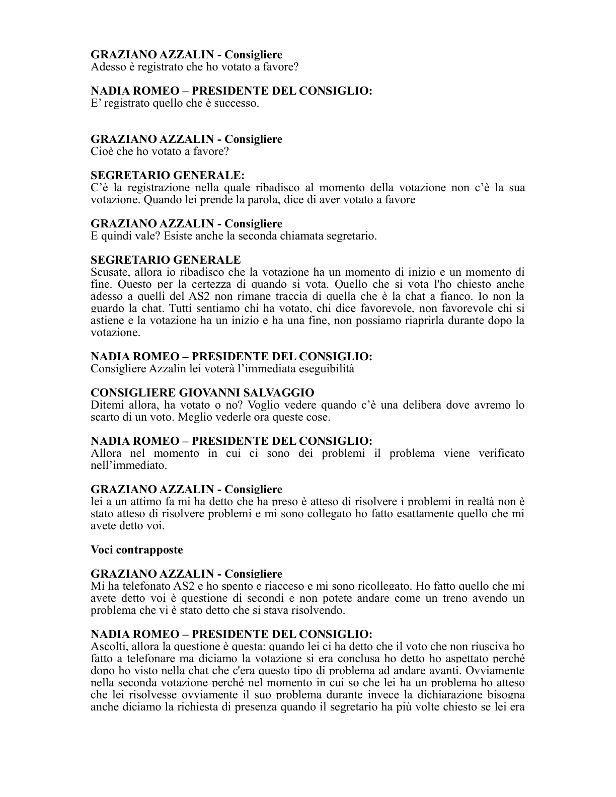 Pagina 20 del verbale
