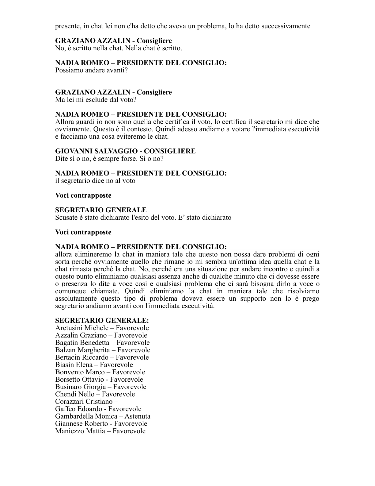 Pagina 21 del verbale