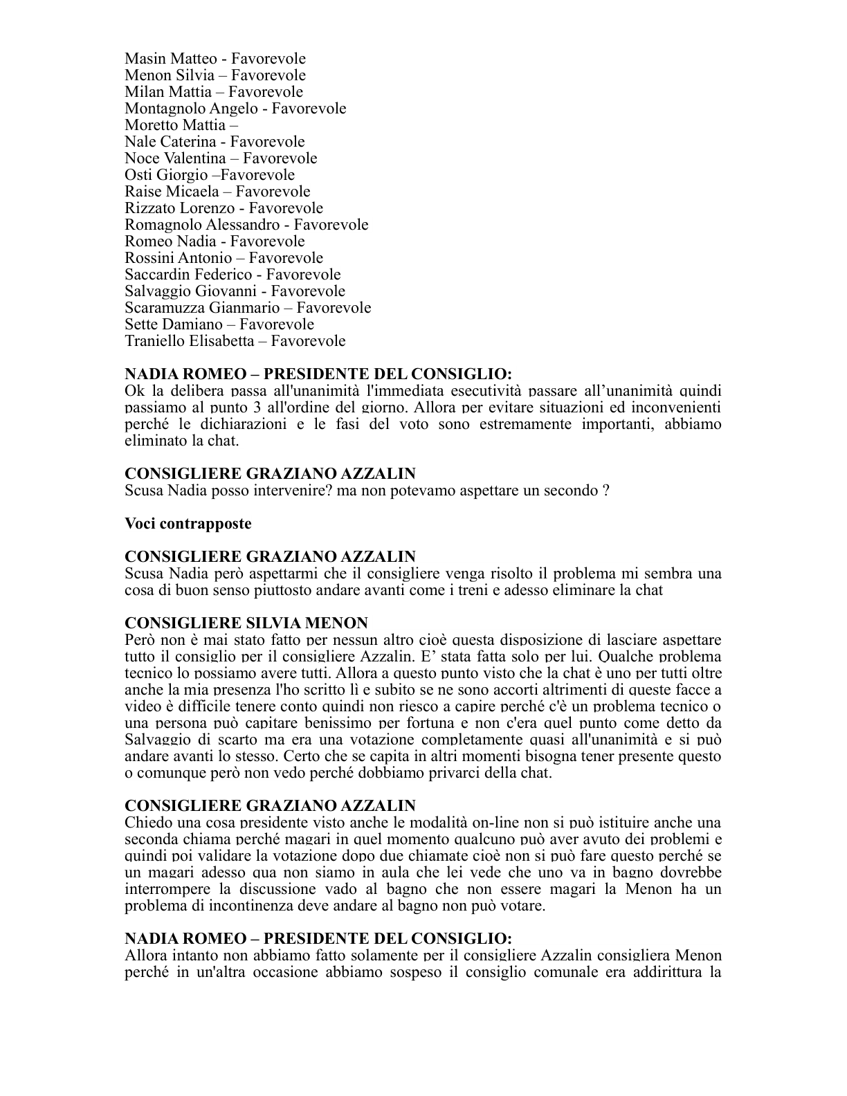 Pagina 22 del verbale