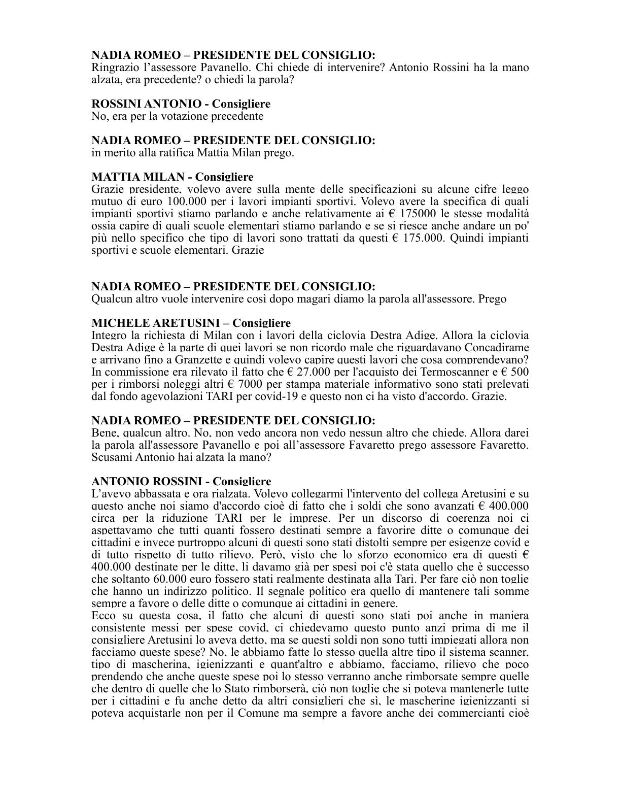 Pagina 25 del verbale