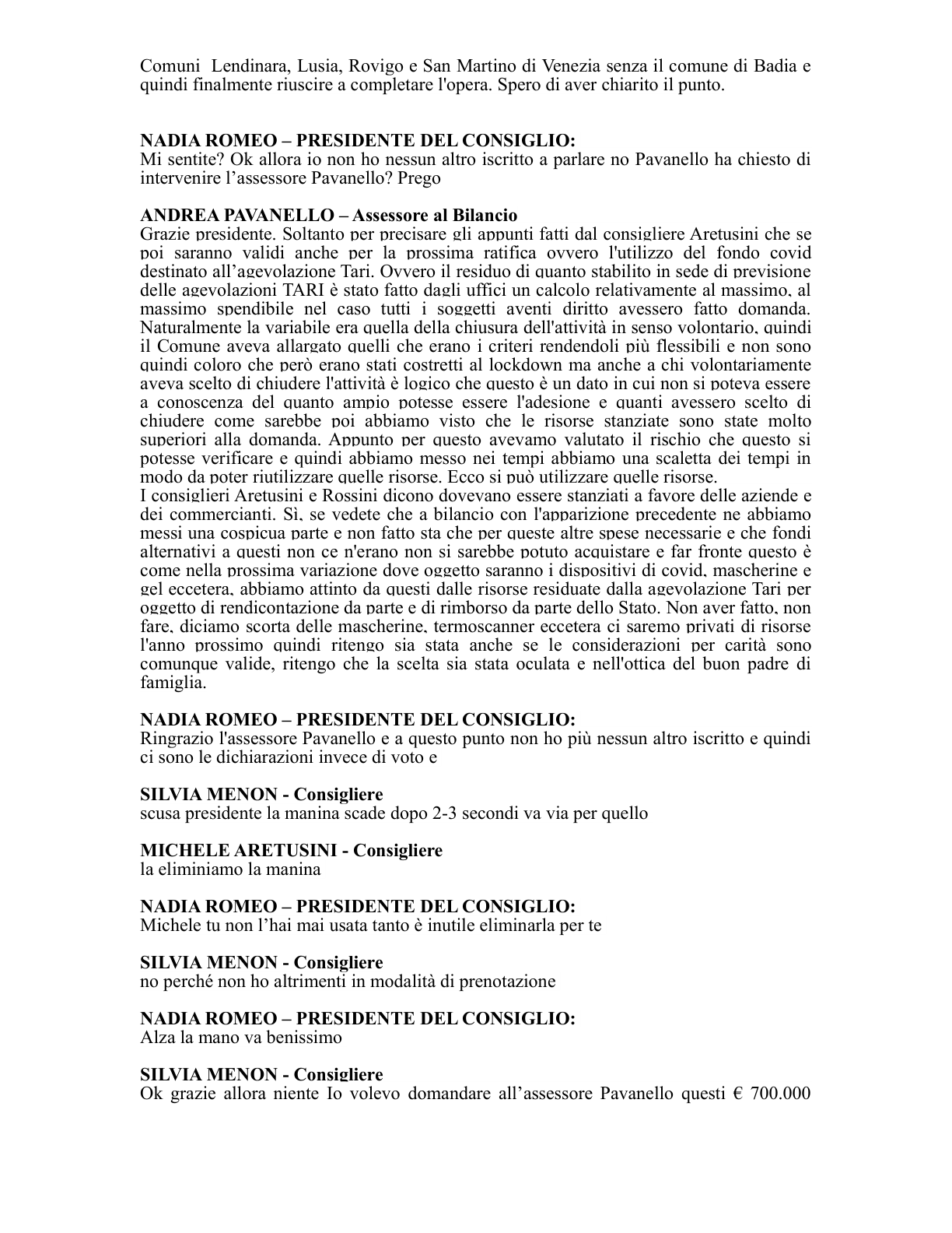Pagina 28 del verbale