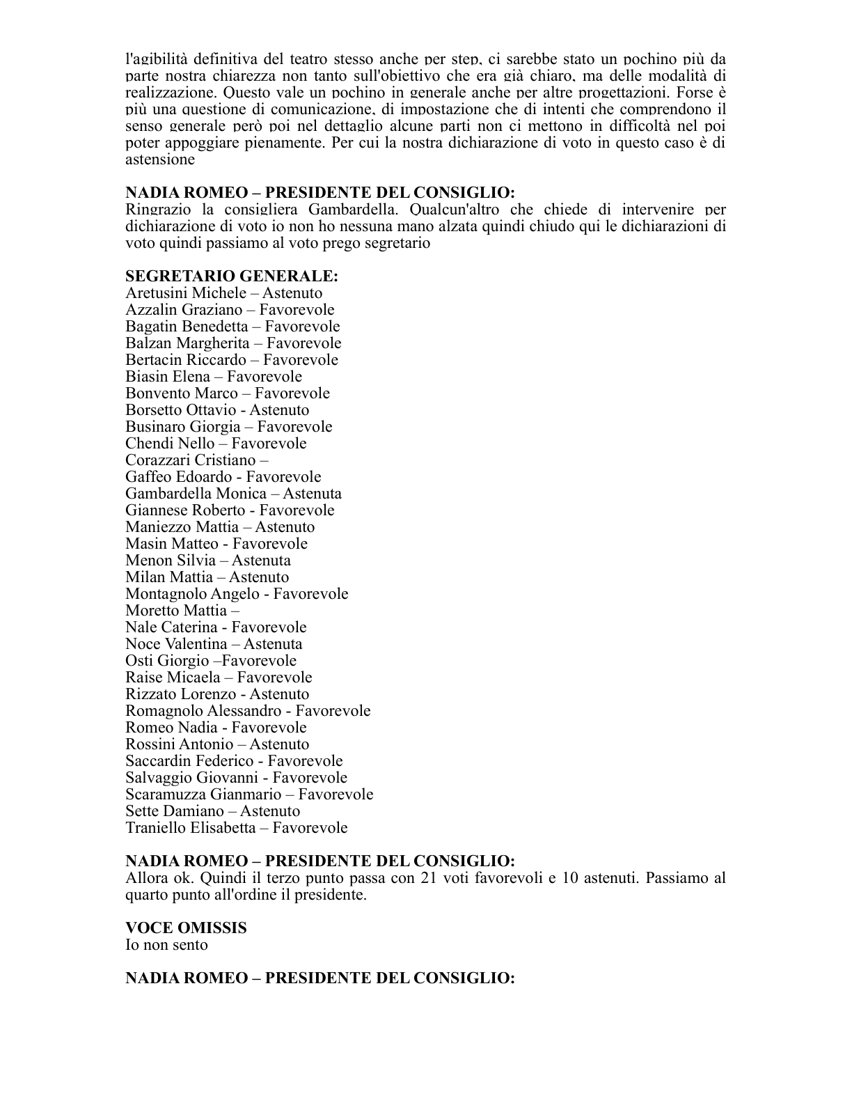 Pagina 30 del verbale