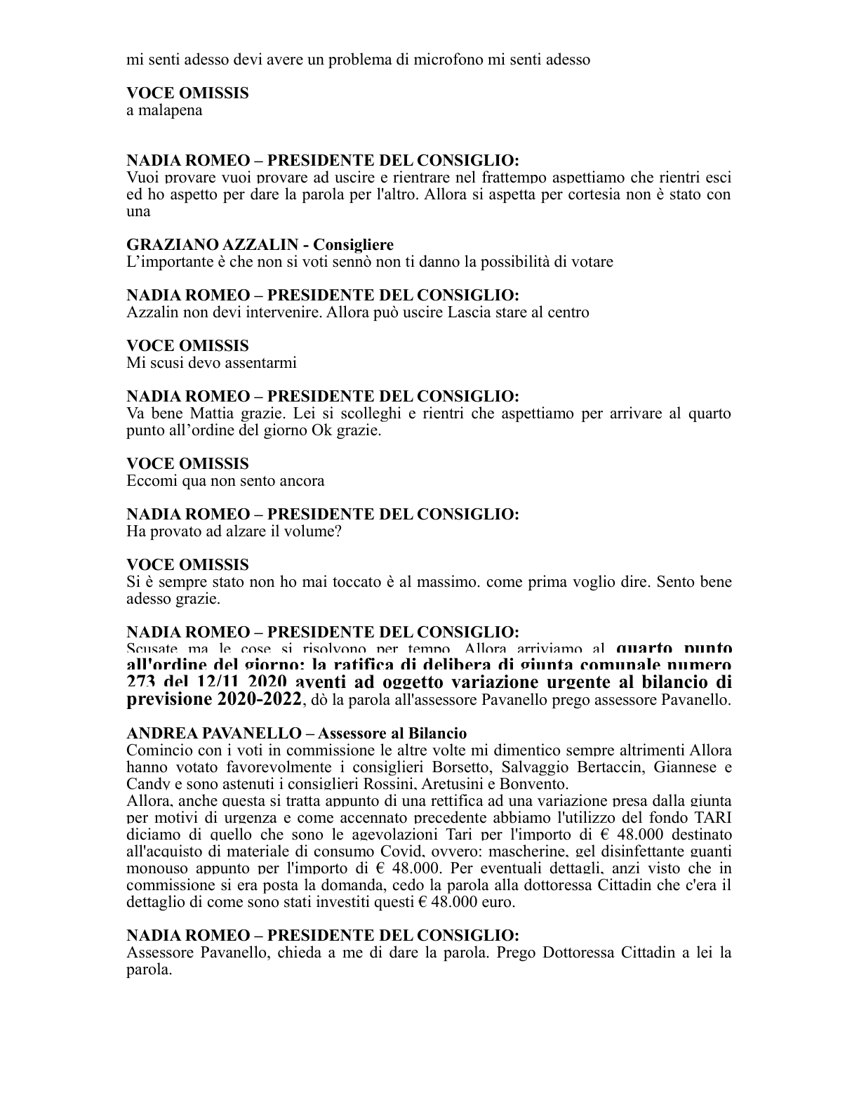 Pagina 31 del verbale