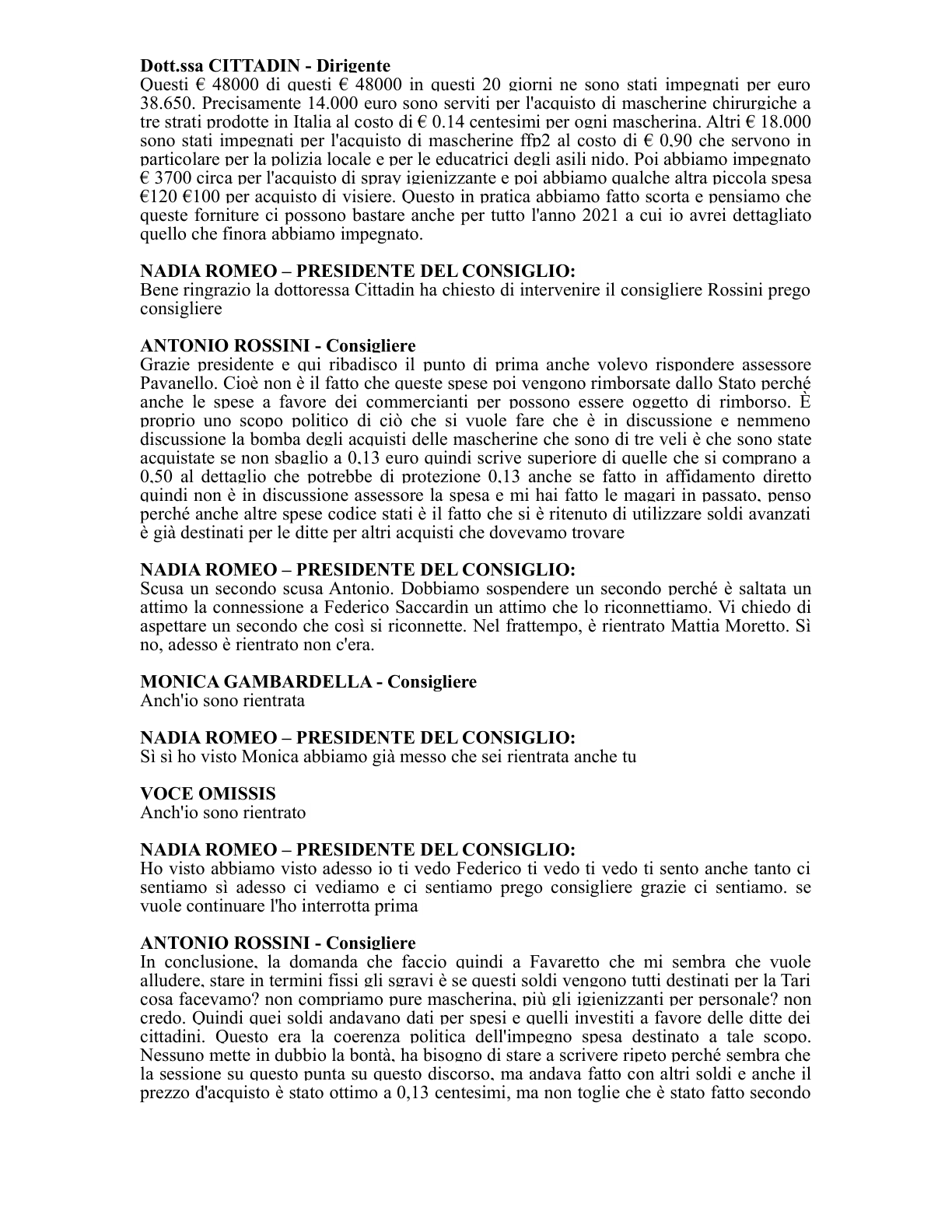 Pagina 32 del verbale