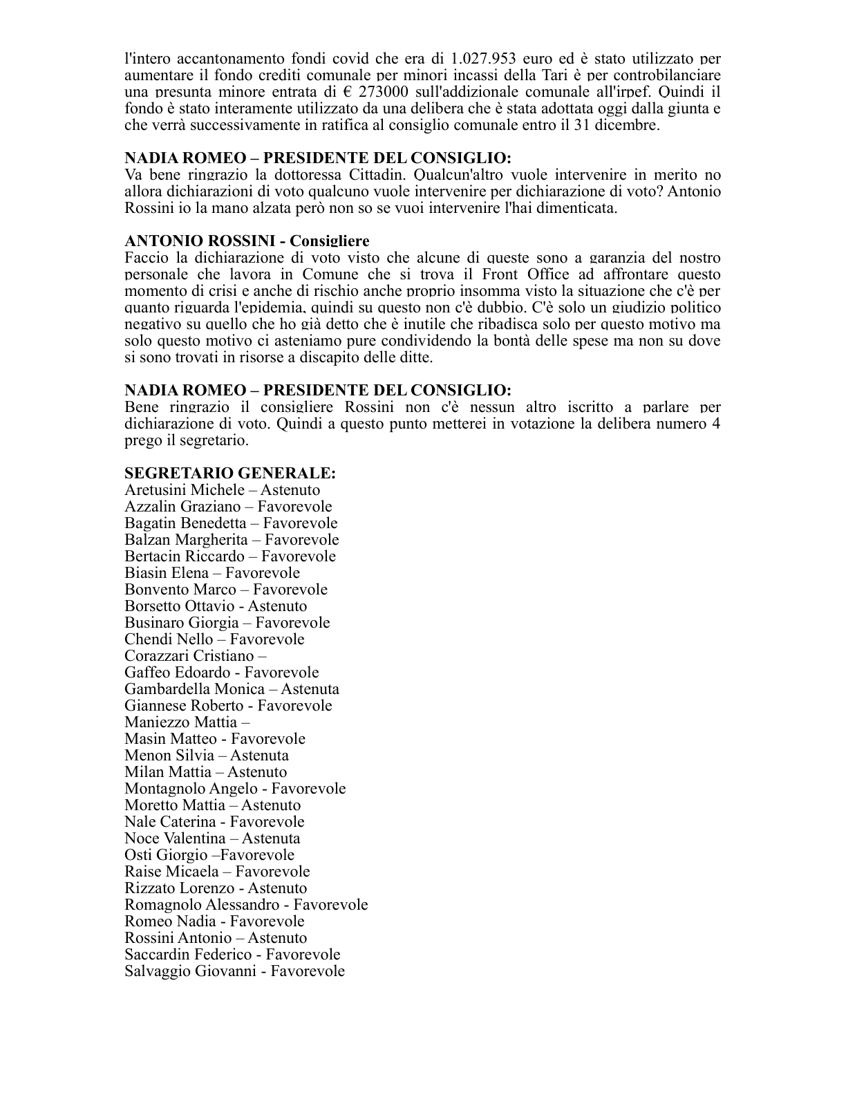 Pagina 34 del verbale