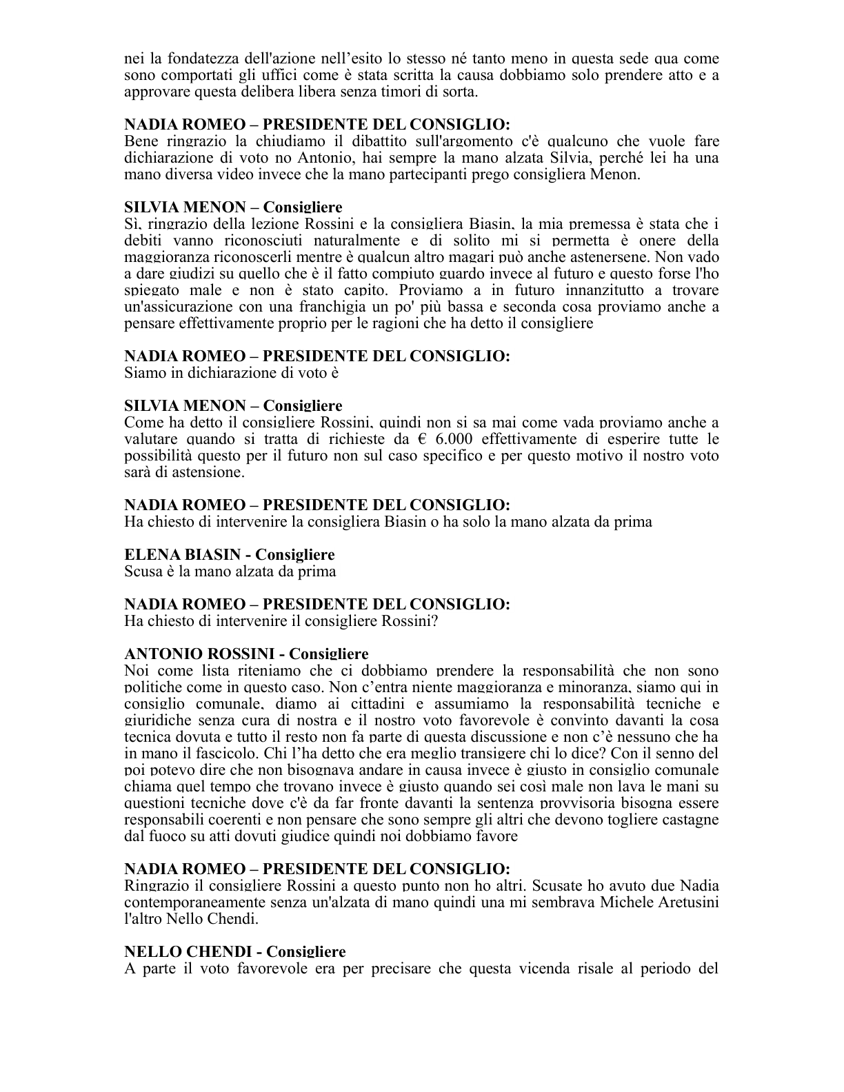 Pagina 38 del verbale