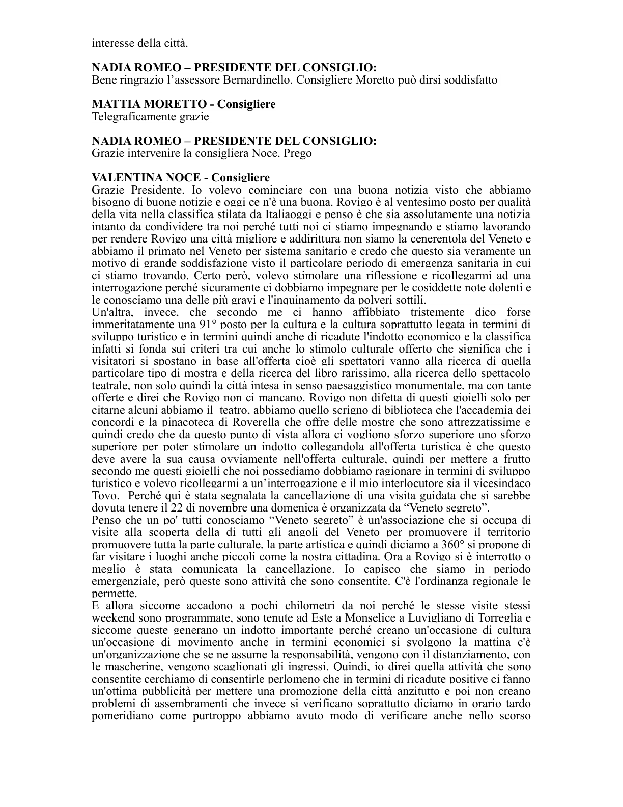Pagina 42 del verbale