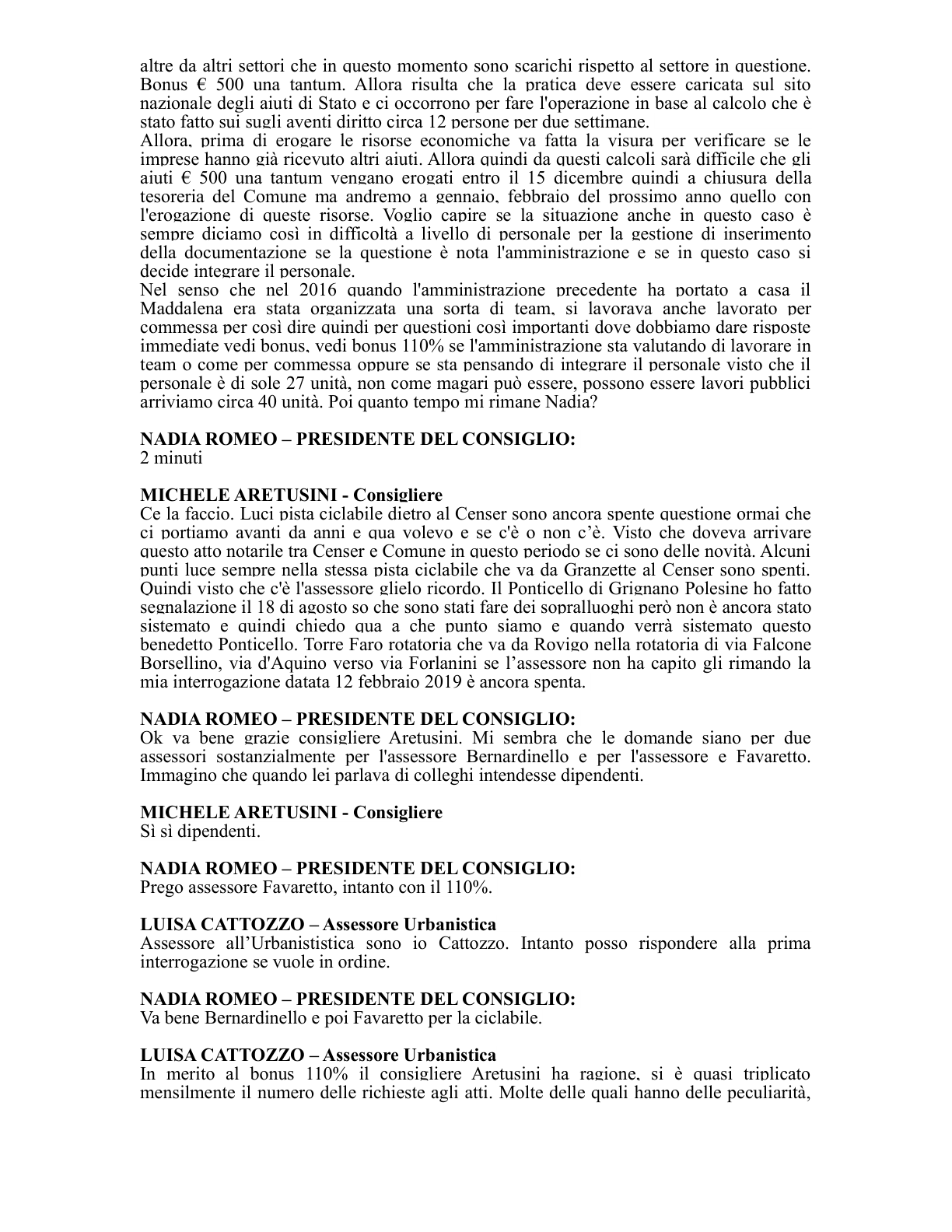 Pagina 44 del verbale